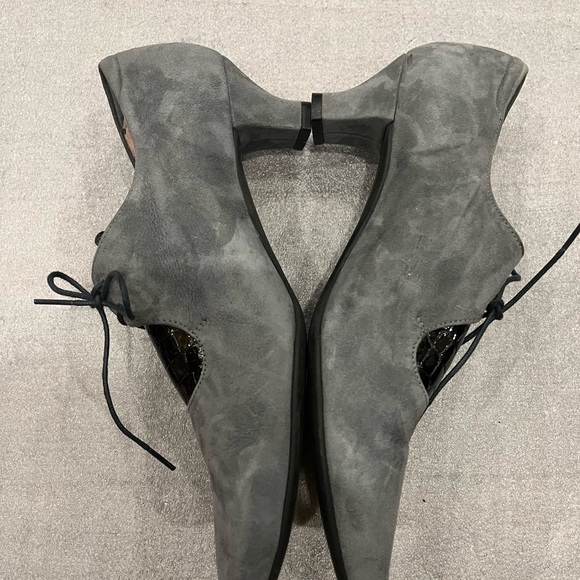 [39/8-8.5] Beautifeel Taupe-Brown Suede Lace Up Pumps Heels NWOT - Picture 3 of 7